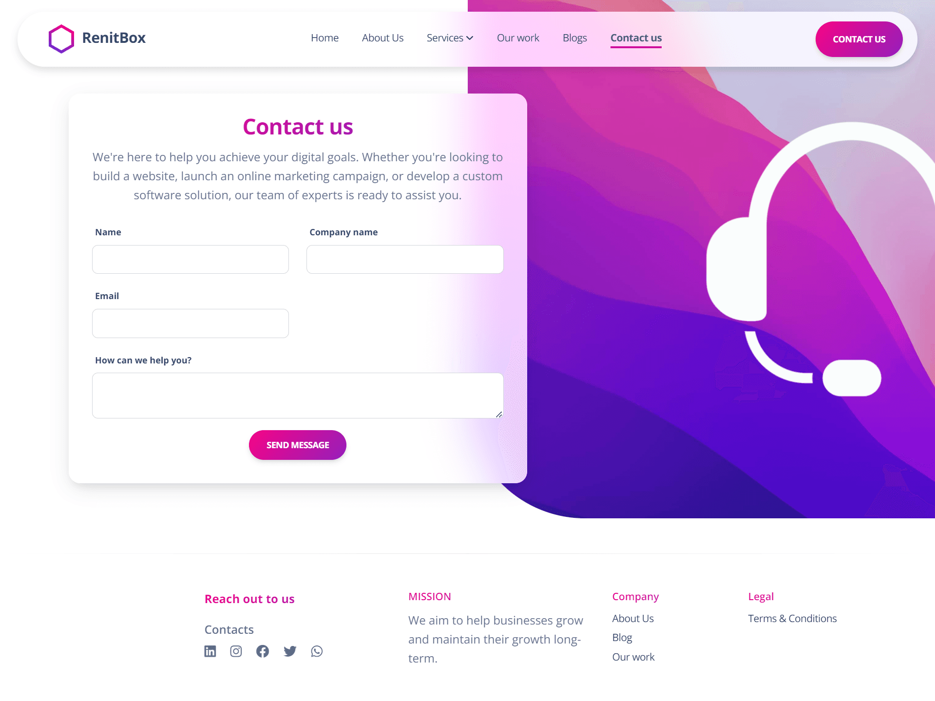 contact page